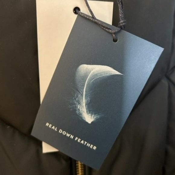 BRAND NEW! Cole Haan Faux Fur-Trim Down Puffer Coat - Blk - Medium - NWT - Picture 3 of 6